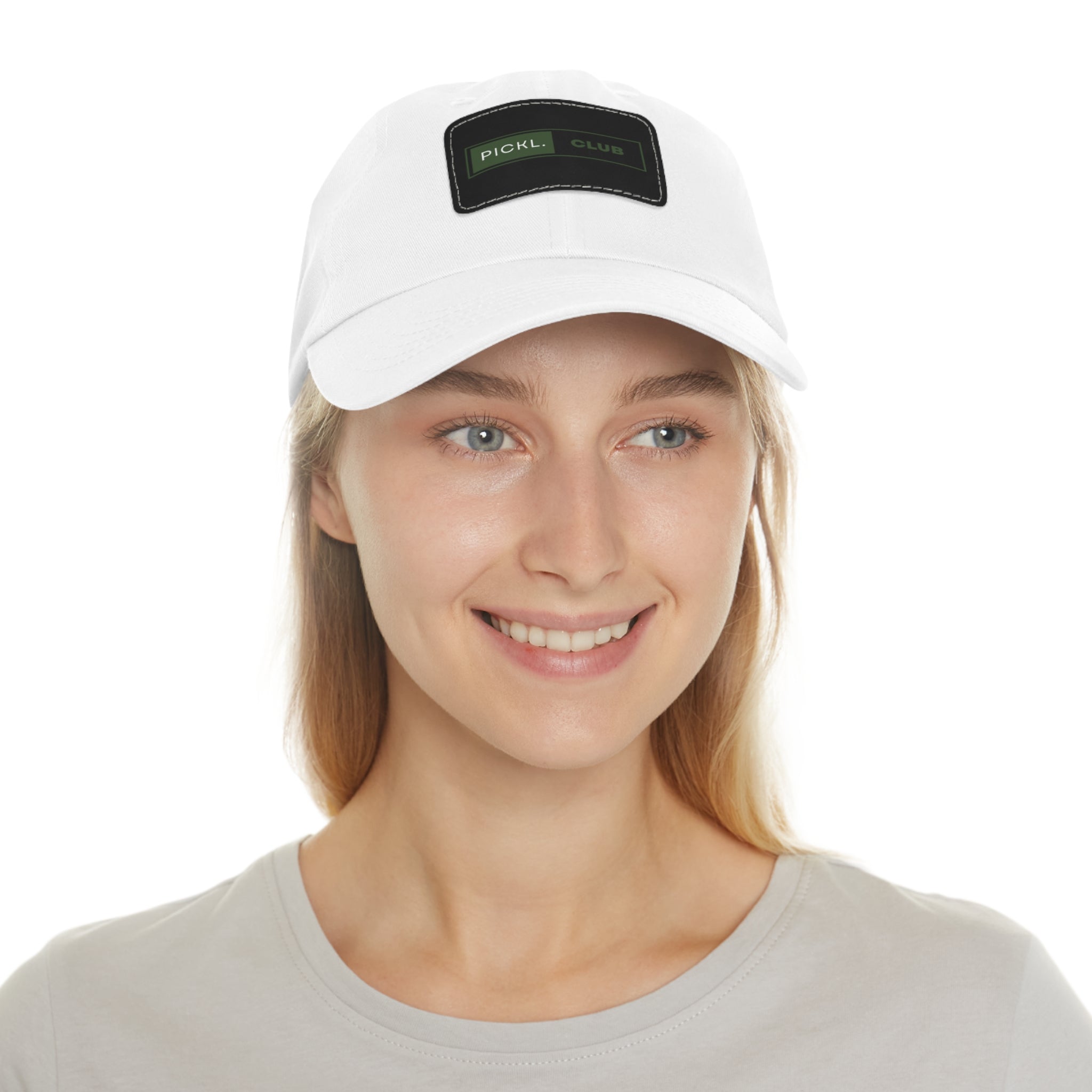 Pickle Ball Hat With Leather patch